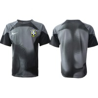 Camisa de Futebol Brasil Goleiro Equipamento Principal Mundo 2022 Manga Curta